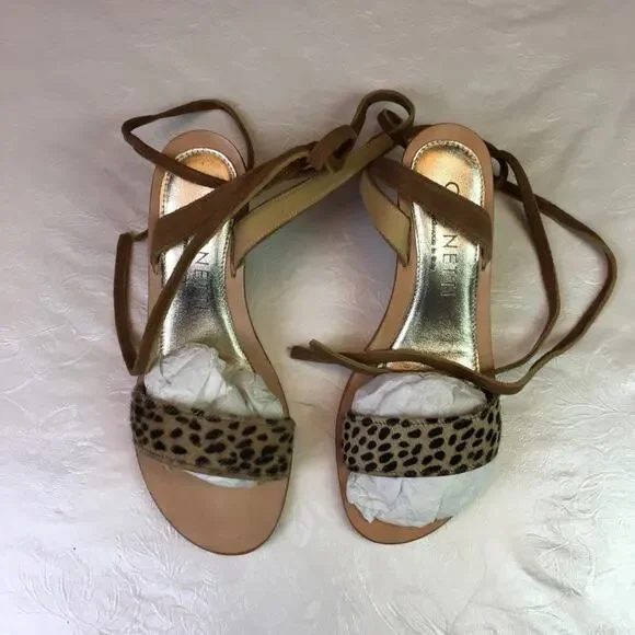 Cornetti Tropea Wedge Cheetah Print Sandals 36 - Picture 13 of 16